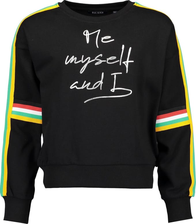 Blue Seven - Meisjes sweater met gekleurde mouw - Maat 176