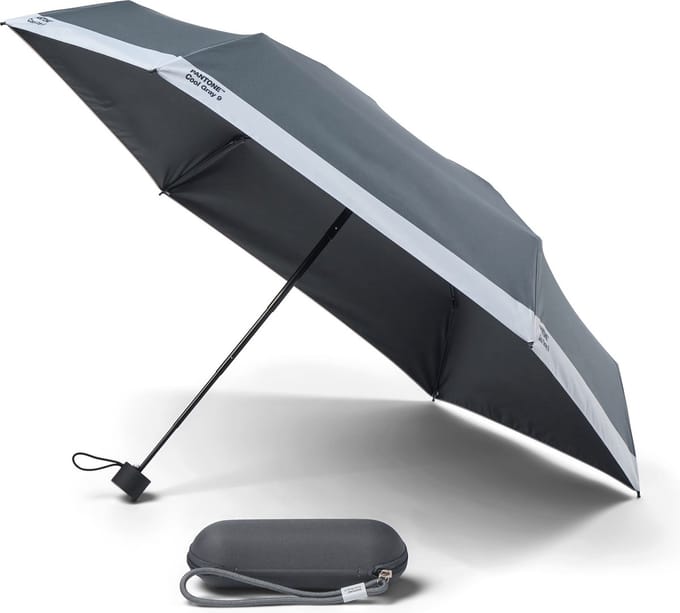 Copenhagen Design - Paraplu Compact in Reistas - Cool Gray 9 - Polyester - Grijs -