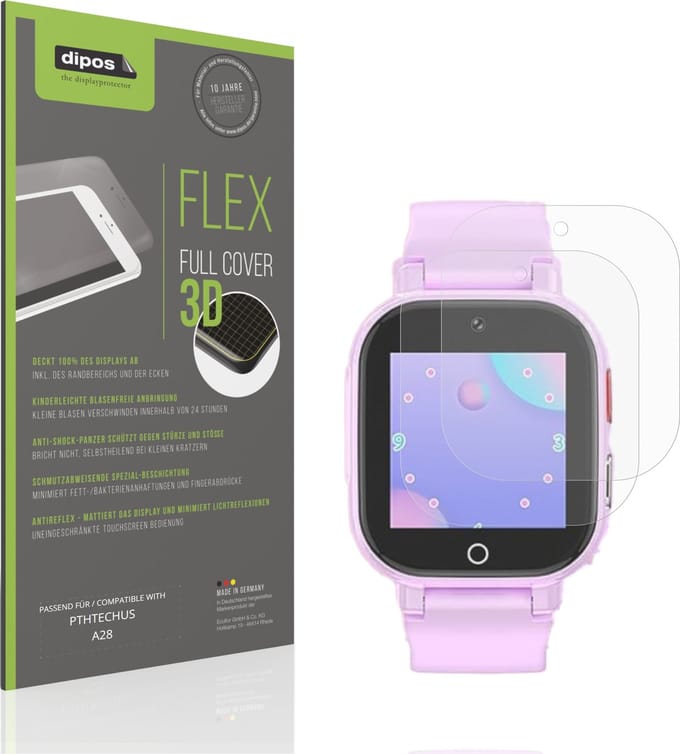 dipos FLEX – 2x Matte Screenprotector geschikt voor PTHTECHUS A28 | Volledige Schermbescherming | Case-Friendly