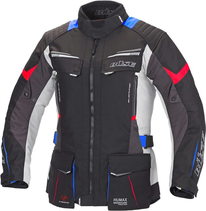 Büse Lago Pro Dames Lichtgrijs Blauw Rood Textiel Jas - Jas