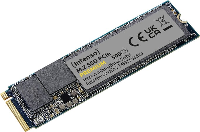 (Intenso) M.2 SSD PCIe Premium - Interne SSD - 2280 - PCIe - 500GB - 2100 MB/s (3835450)