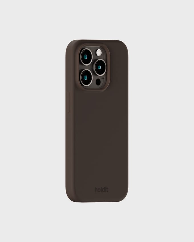 Holdit Silicone Case geschikt voor Apple iPhone 15 Pro - Chocolate