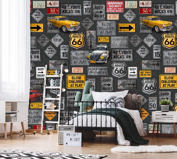 INGK Behang - Thomas - route 66