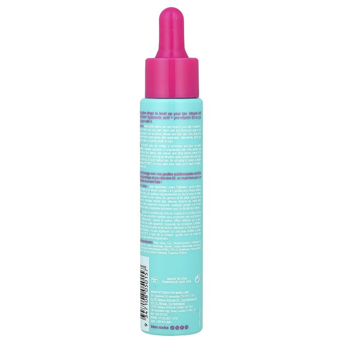 B.tan, Just Glow With It, Bronzing Glow Druppels, Donkerste, 40ml (1.35fl oz) blue