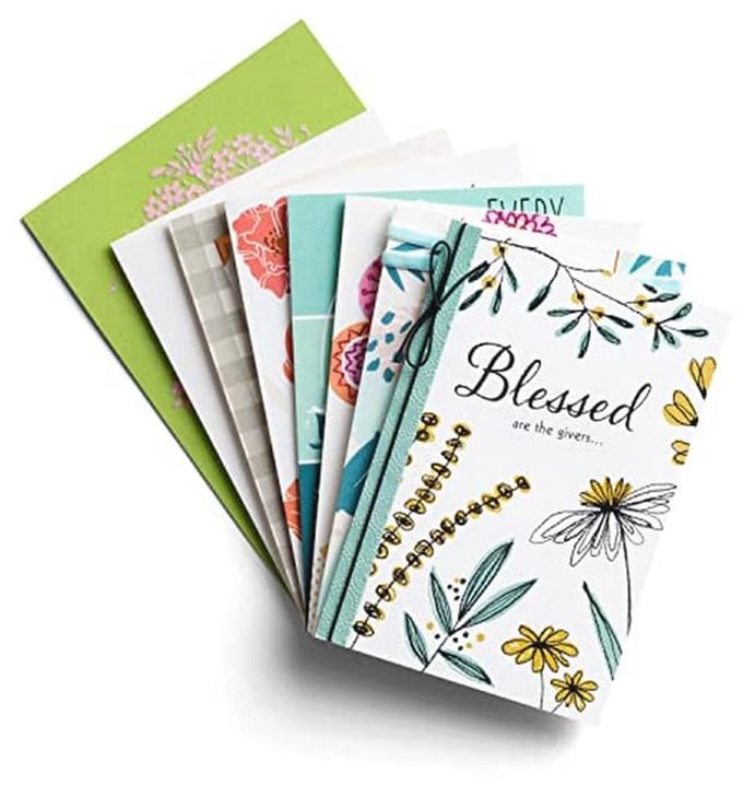 Bedankkaarten Assortiment - 8 Botanische Wenskaarten met Enveloppen