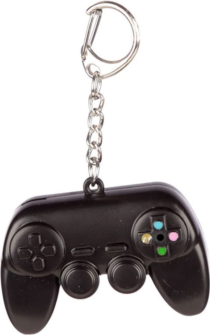 Sleutelhanger - Game-Over - LED Licht & Geluid Retro Game - 3,5x5,5x2cm