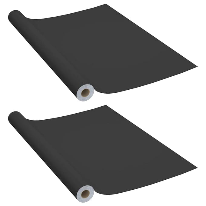 vidaXL - Meubelfolies - zelfklevend - 2 - st - 500x90 - cm - PVC - zwart