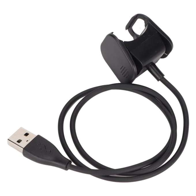 USB Oplaadkabel Snoer Oplader Kabel voor Fitbit Charge 3 4 Smart Armband 55cm 21.7in black