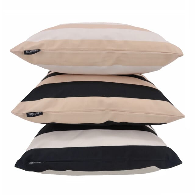 Gek op kussens! Sierkussen streep crème/beige | 45 x 45 cm | katoen/polyester