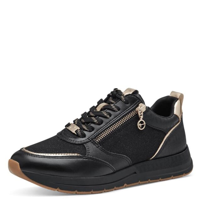 Tamaris Sneakers zwart Textiel
