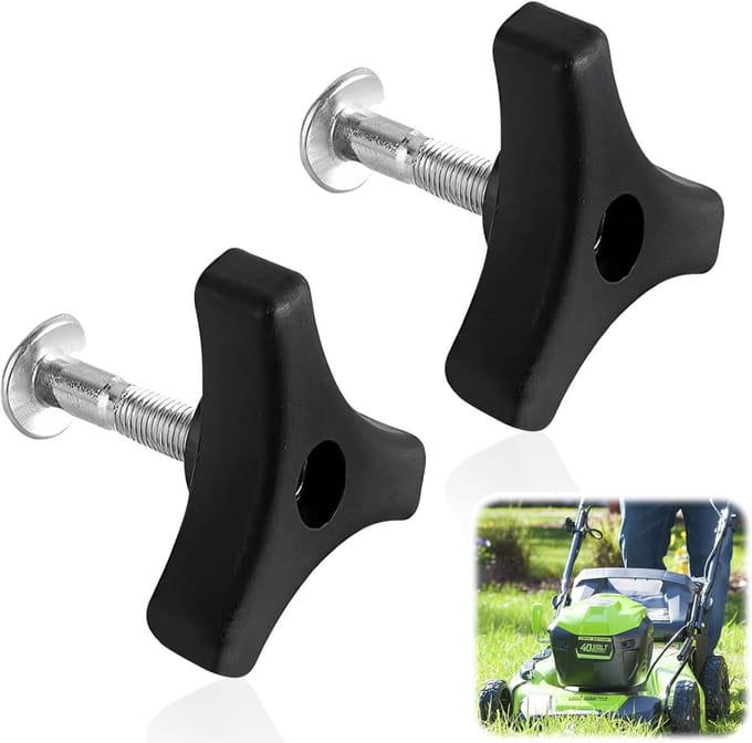 Daity 2 x Universele grasmaaierhendel vleugelmoer schroef - grasmaaierhendel knoppen - moer schroef - grasmaaierhendel schroevenset - Universele grasmaaier accessoire