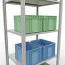 SCHULTE Lagertechnik - Stapelvoet met lengtevergrendeling - 2000x750x600 mm, type 150 kg