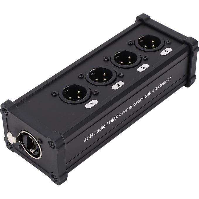 Multi Netwerk XLR Kabel Breakout 4 Kanaal 3 Pin Over RJ45 Ethercon Extender Geluidszender