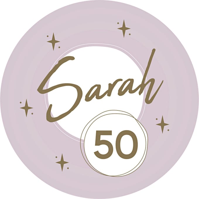 ‘Sarah 50’ Lila & Goud - 8 stuks
