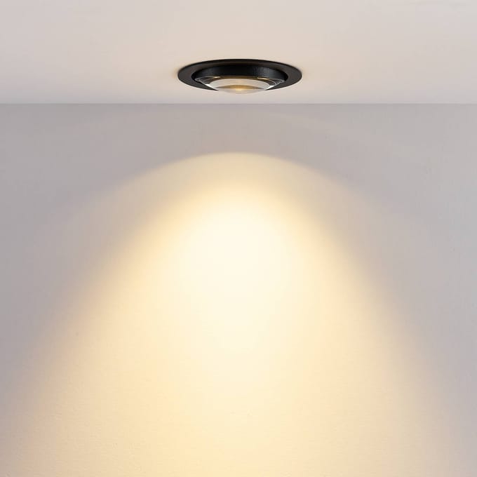 Molto Luce LED plafond inbouwlamp MAG MINI zwart Ø 10 cm CCT 18 V