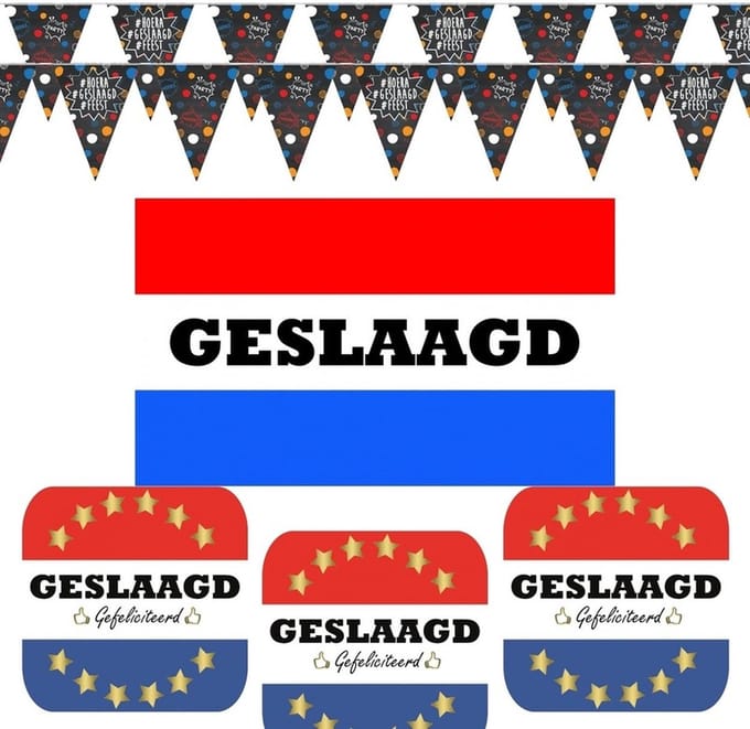 Geslaagd feestartikelen deco set - versiering feestpakket