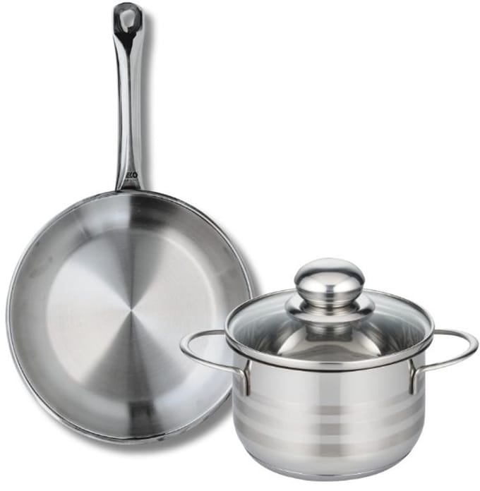 Set van 1 Koekenpan 24 cm en 1 braadpan 16 cm Elo Profi Brillant
