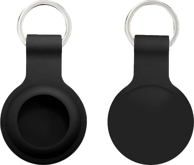 Drivv. AirTag Sleutelhanger - 2 stuks - AirTag Houder - Stevig Siliconen - Zwart