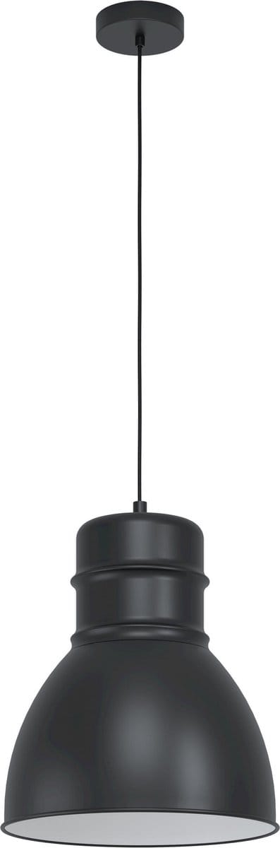 EGLO Ebury Hanglamp - E27 - Ø 38 cm - Zwart/Wit