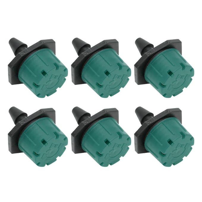 100 PIÈCES Arroseur d'irrigation réglable à 360 degrés 1/4 pouce Émetteur d'irrigation goutte à goutte pour système d'arrosageVert vert