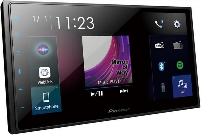 Pioneer SPH-DA250DAB Autoradio met scherm dubbel DIN Bluetooth handsfree, DAB+ tuner, AppRadio
