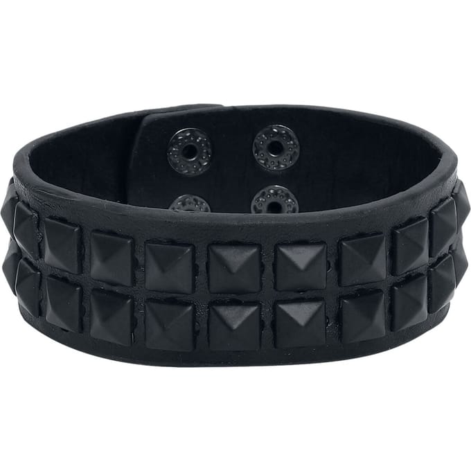 Rock Rebel by EMP - Rock Armband met studs - Pyramid Rivets - zwart
