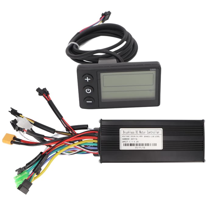 DC 24V 36V 48V 30A Contrôleur Sinusoïdal Écran LCD S866 Kit Contrôleur Moteur Vélo Électrique pour gray