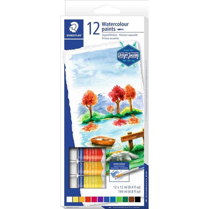 Staedtler Aquarelverf set, 12 tubes