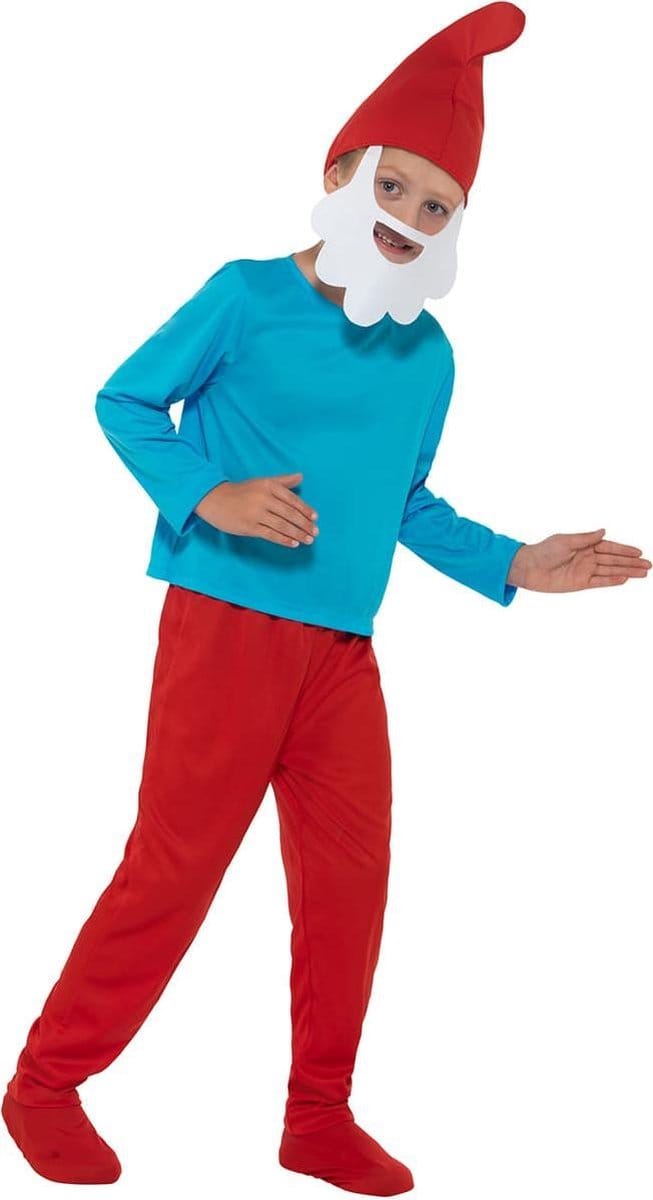 FUNIDELIA Grote Smurf Kostuum voor jongens - Maat: 107 - 113 cm - Rood