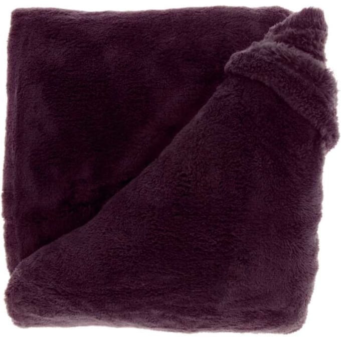 Unique Living plaid justin 150x200cm dark purple