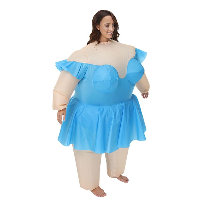 Opblaasbaar Balletkostuum Opblaasbaar Dansend Waterdicht Polyester Kostuum voor 150?190cm Volwassen Blauw beige