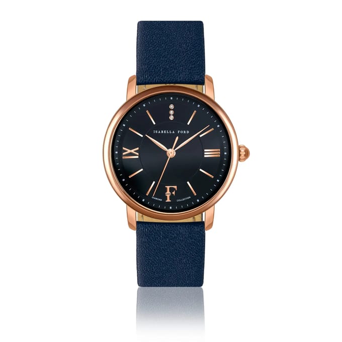 Lederen horloge voor vrouwen Isabella Ford Aurora