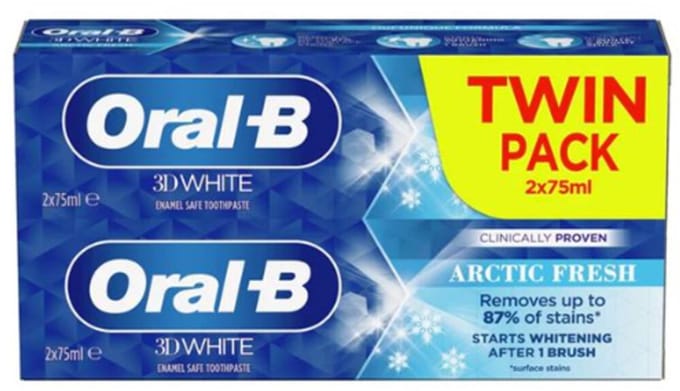 Oral-B Tandpasta 3DW Arctic Fresh - 2x75ml