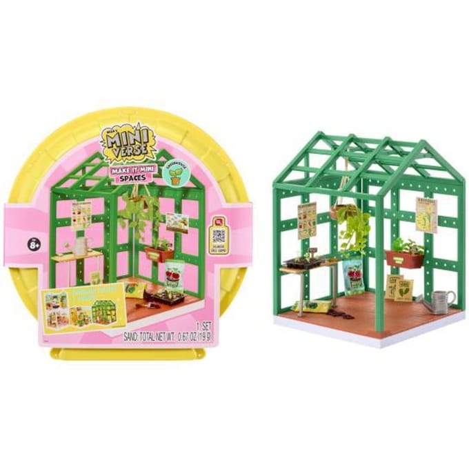 Miniverse - Spaces Starter Pack Greenhouse-Knutselset - Bouwpakket- Maak Je Eigen Mini Plantenkas!