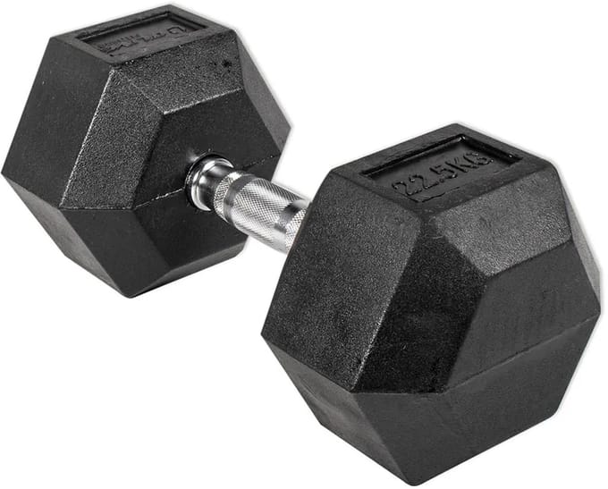 Olive Hex Dumbbell 22.5kg 2 Eenheden Zilver 22.5 kg