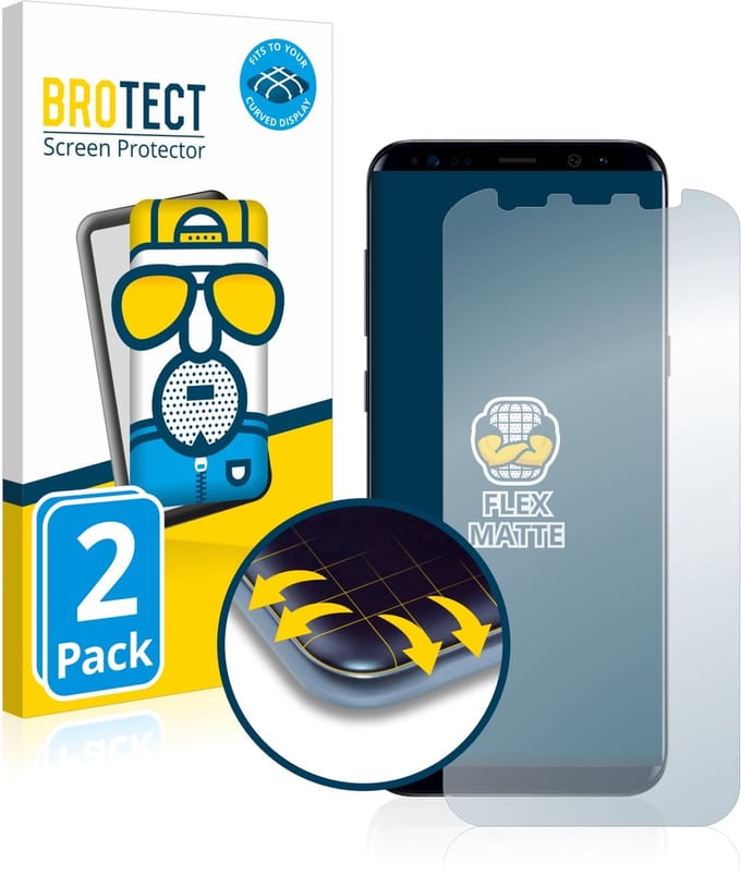 BROTECT - Screenprotector voor Samsung Galaxy S8 Plus - Folie Beschermfolie matte volledig dekking 2 Stuks