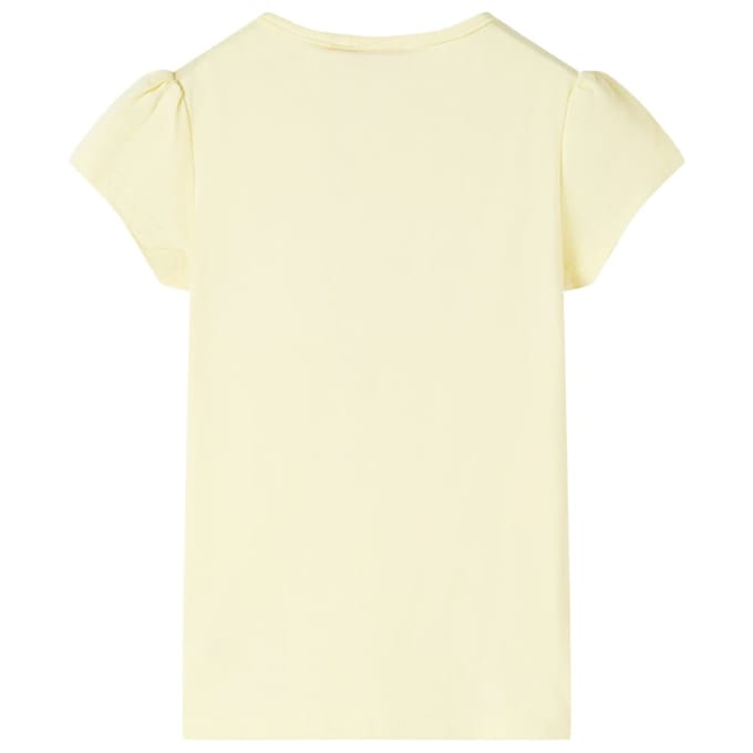 vidaXL Kindershirt 128 zachtgeel