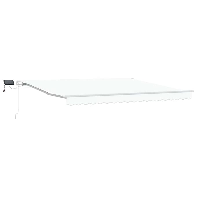 vidaXL - Uitschuifbare - luifel - Wit - 400 - × - 300 - cm - Stof - en - Aluminium
