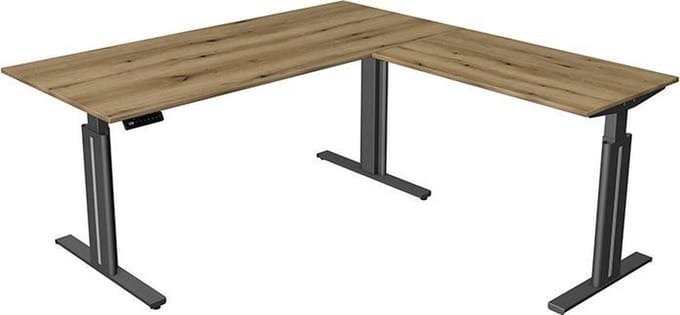 Kerkmann - Hoekbureau Move-3 elegant eiken 180x180cm elektrisch verstelbaar