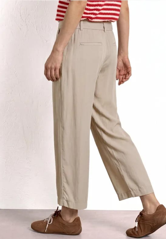 7/8 Wide Legs broek met riem