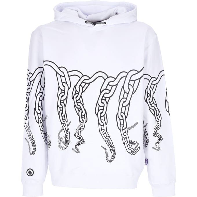 Lichtgewicht sweatshirt met capuchon voor heren, kettinghoodie, wit