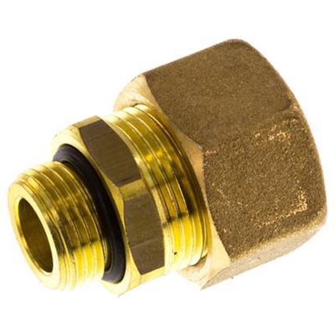 G 3/8'' Buitendraad x 16mm Messing Rechte Knelfitting met NBR Afdichting 76 Bar DIN EN 1254-2