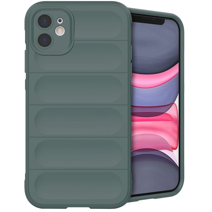 imoshion Hoesje - Geschikt voor Apple iPhone 11 - EasyGrip Backcover - Donkergroen