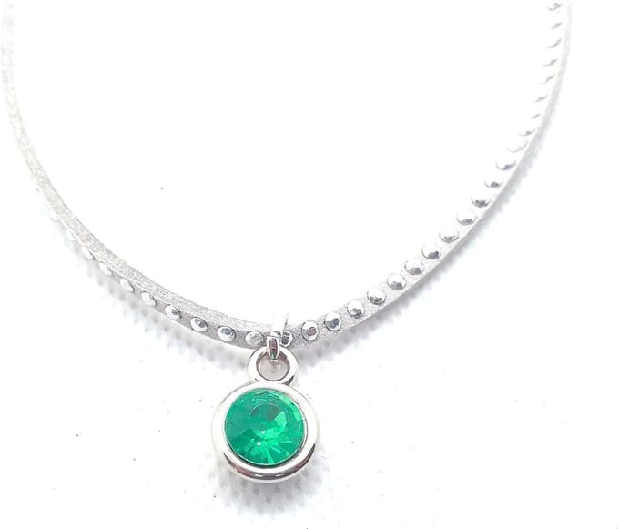 2 Love It Studs & Shine Groen - Enkelbandje - Suède met studs - Groen