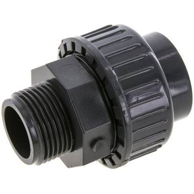 PVC Rechte Lijmmof 32mm x Buitendraad R 1 '' FKM