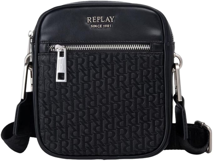 REPLAY schoudertas Reporter Bag Black zwart