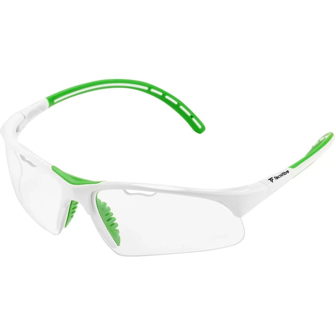 Tecnifibre Squashbril - Sportbril - Senioren - Volwassenen - Wit/Groen