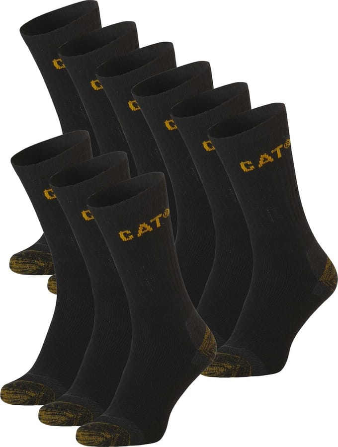 CAT Premium Werksokken Caterpillar Zwart - 9 paar - Maat 43-46