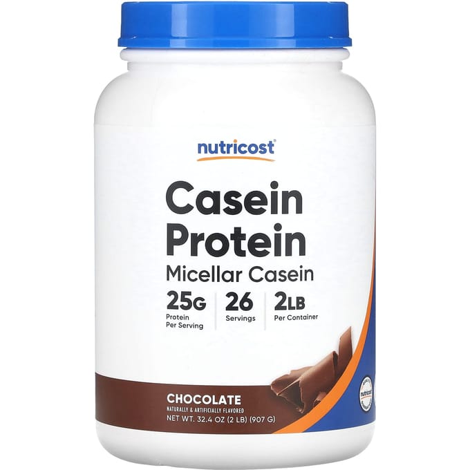Nutricost, Protéine de Caséine, Chocolat, 2 lb (907 g)