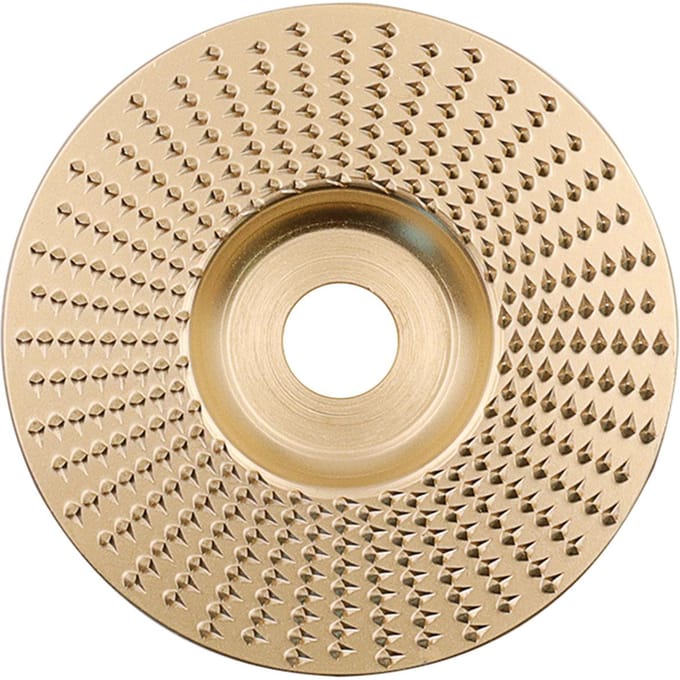 4 inch houtsnijschijf voor haakse slijper met 5/8 inch as houtbewerkingsschijf haaks slijpen Flat Surface goud